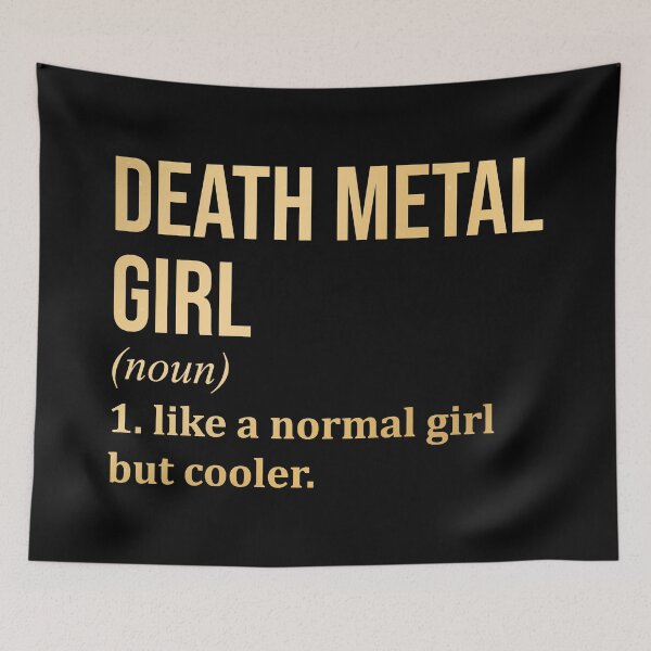 Item preview, Death Metal Girl Definition Death Metal in Gold designed and sold by XCIV.