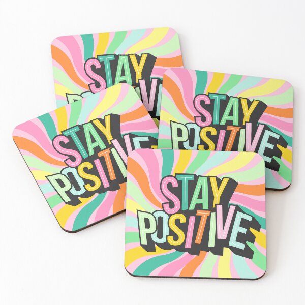 Item preview, stay positive, typographic design, vintage style  designed and sold by Anastasiia Lang.