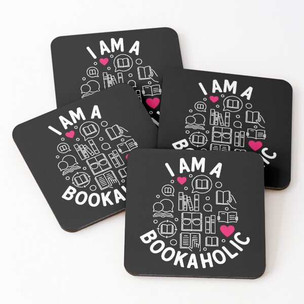 Item preview, I am a Bookaholic circle shaped minimal design in outline style for Literature Fans and Book Nerds designed and sold by venomousvector.