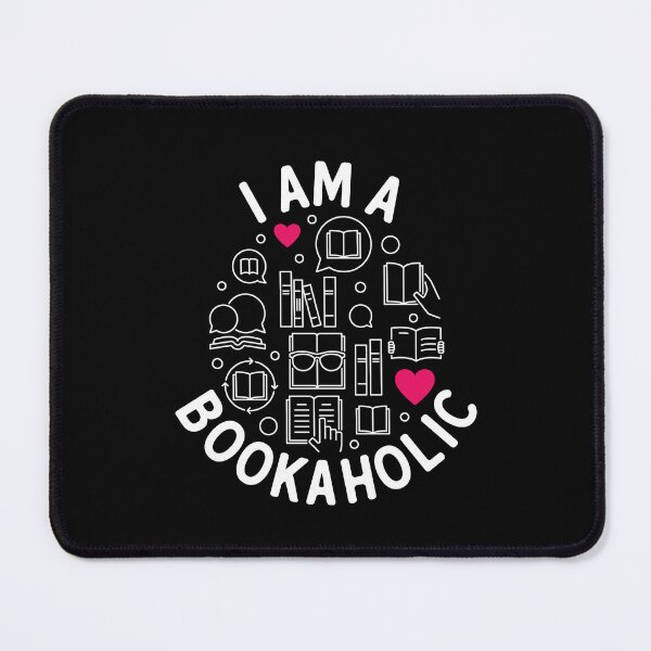 Item preview, I am a Bookaholic circle shaped minimal design in outline style for Literature Fans and Book Nerds designed and sold by venomousvector.