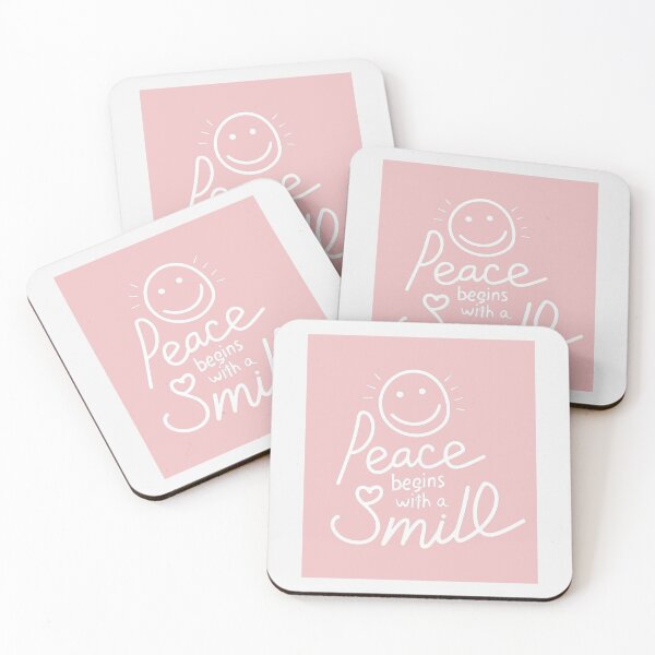 Item preview, Peace Begins with a Smile, pink designed and sold by Mika2525-smile.