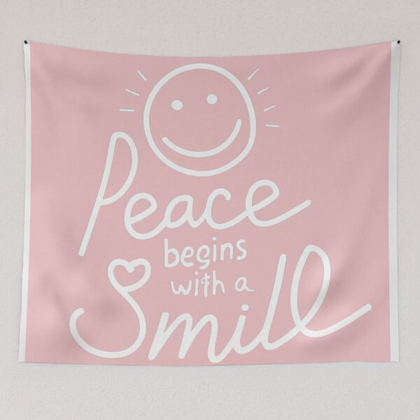 Item preview, Peace Begins with a Smile, pink designed and sold by Mika2525-smile.