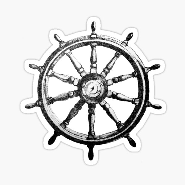 Item preview, Pointillism Maritime Ships Wheel  designed and sold by iClassCreations.
