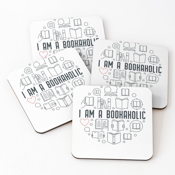 Item preview, I am a Bookaholic creative round design in thin line style for literature Lovers and reading fans designed and sold by venomousvector.