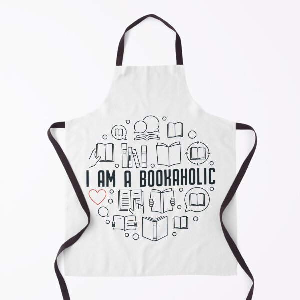 Item preview, I am a Bookaholic creative round design in thin line style for literature Lovers and reading fans designed and sold by venomousvector.