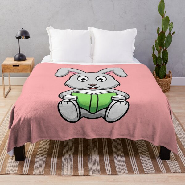 Item preview, cute rabbit reading book cartoon illustration designed and sold by cubbone.