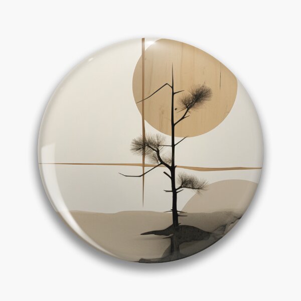 Item preview, Japandi earthy abstract art Mounted Print designed and sold by filigreedigital.