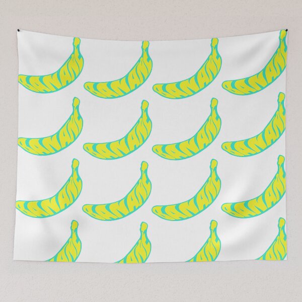 Item preview, colorful drawing of banana with text. designed and sold by Anastasiia Lang.