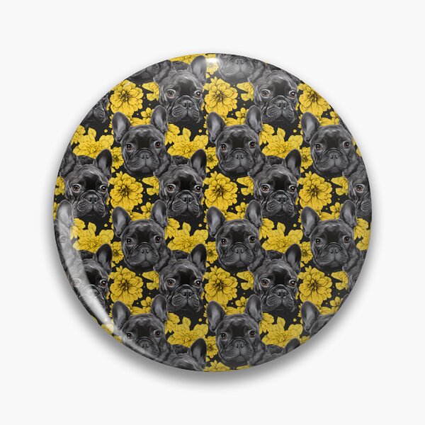Item preview, Charcoal & Yellow Frenchie Composite Overlay Pattern #4 designed and sold by ARTficiallyAnon.