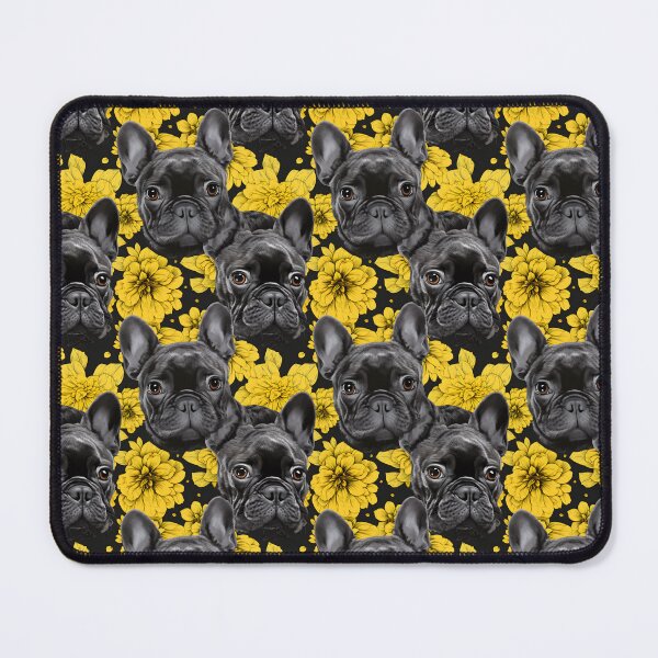 Item preview, Charcoal & Yellow Frenchie Composite Overlay Pattern #4 designed and sold by ARTficiallyAnon.