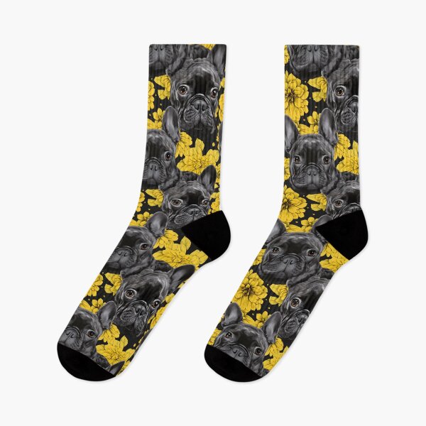 Item preview, Charcoal & Yellow Frenchie Composite Overlay Pattern #4 designed and sold by ARTficiallyAnon.