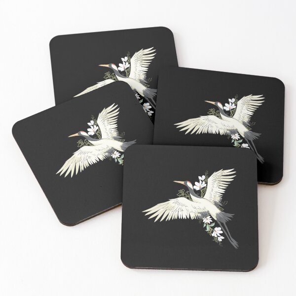 Item preview, crane bird flying, white crane bird flying, crane bird  designed and sold by GreyStanzione1.