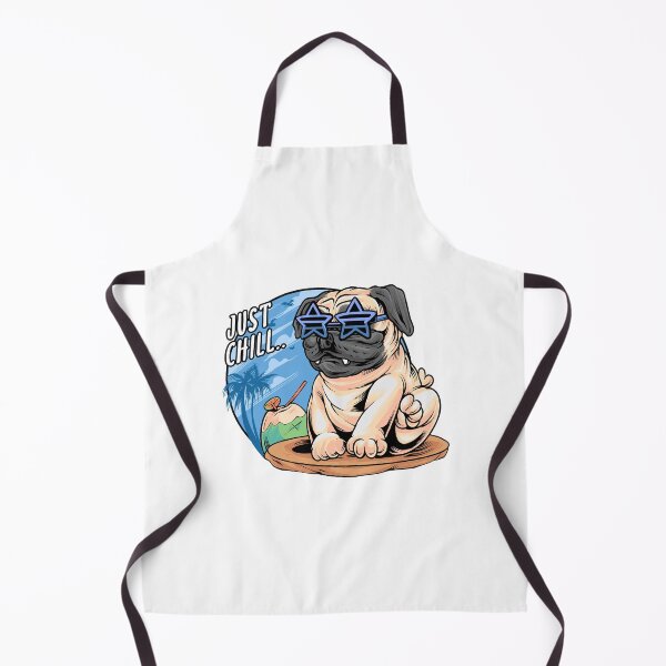 Item preview, Pug dog chilling, cartoon pub dog sitting pose, cute dog with funny sunglasses designed and sold by GreyStanzione1.