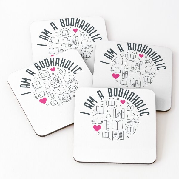Item preview, I am a Bookaholic round linear design for literature lovers and reading fans designed and sold by venomousvector.