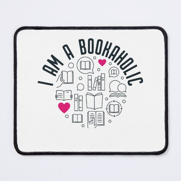 Item preview, I am a Bookaholic round linear design for literature lovers and reading fans designed and sold by venomousvector.