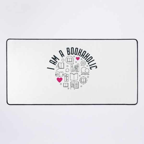 Item preview, I am a Bookaholic round linear design for literature lovers and reading fans designed and sold by venomousvector.