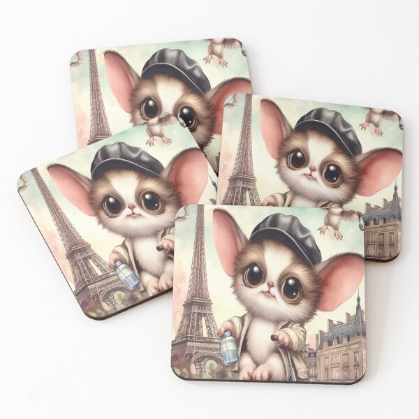 Item preview, baby gremlin cute paris style poster watercolor designed and sold by pageart.