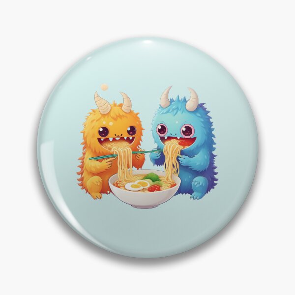 Item preview, Cute Monsters Eating Ramen designed and sold by Itsheartshop.