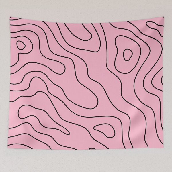 Item preview, Baby Pink Topography Abstract Pattern. designed and sold by ARichArts.