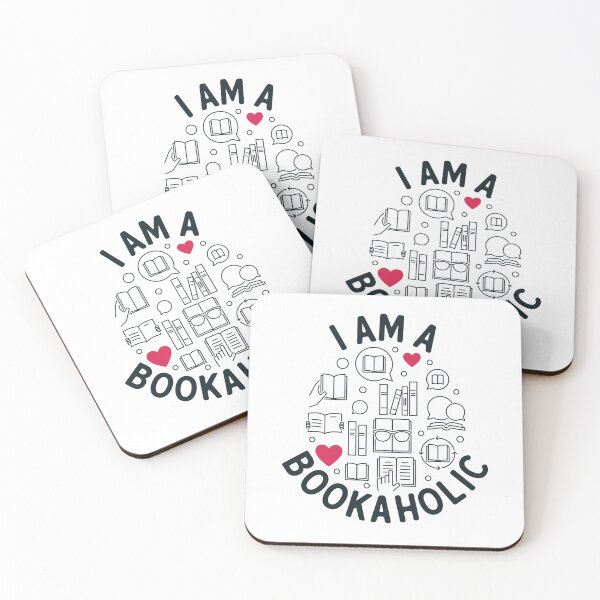 Item preview, I am a Bookaholic and i Love Reading round outline design for literature lovers designed and sold by venomousvector.
