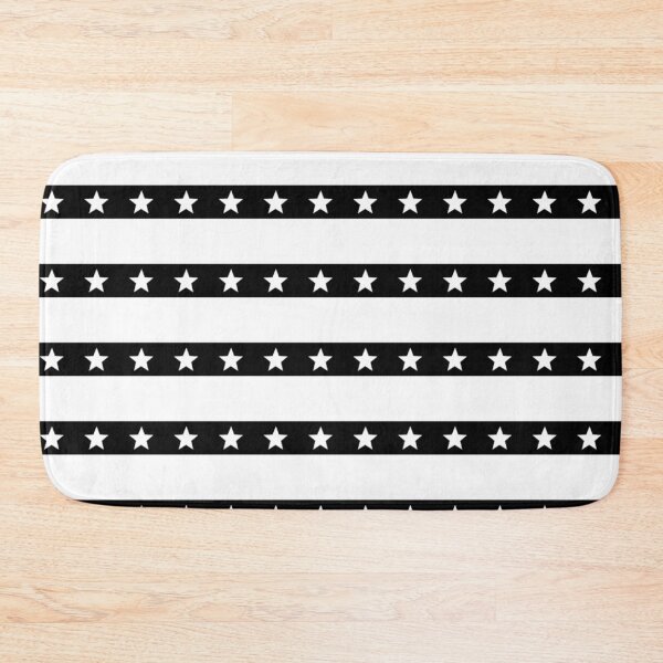 Item preview, Black White Stars on Stripes, Gift for Art Aficionados, Modern Lines Patterns  designed and sold by PenguinForests.