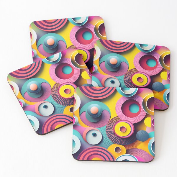 Item preview, Abstract art colorful circle pattern designed and sold by Windness Zao.