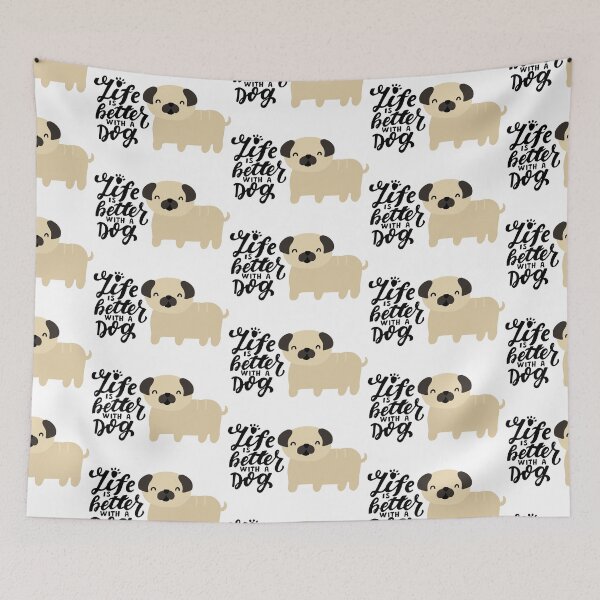 Item preview, Life is better with a dog, cute dog quotes, dog quotes designed and sold by GreyStanzione1.