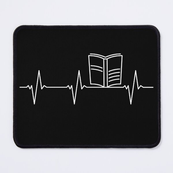 Item preview, Books and Reading Heartbeat EKG Pulse Line outline design for Book Nerds. Do you love literature? Perfect for Bookworms! designed and sold by venomousvector.