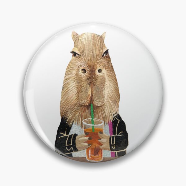 Item preview, Capybara drinking Cocktail designed and sold by Ekaterina Khozatskaya.