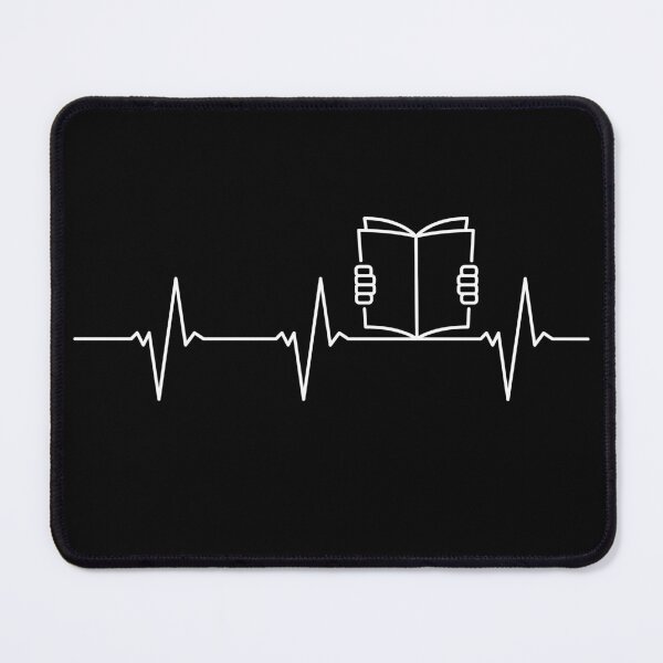 Item preview, I Love Books Heartbeat EKG Pulse Line outline design for Book Nerds. Do you love literature? Perfect for Bookworms! designed and sold by venomousvector.