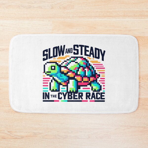 Item preview, Cyber Race: Slow and Steady 8bit Turtle with Neon Shell designed and sold by PixelPunkster.