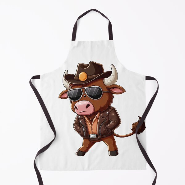 Item preview, Brown cow in cowboy outfit designed and sold by Rinohana.
