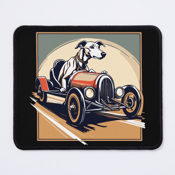 Item preview, Whippet Greyhound Driving a Vintage Racing Car designed and sold by Ameiva-Apparel.