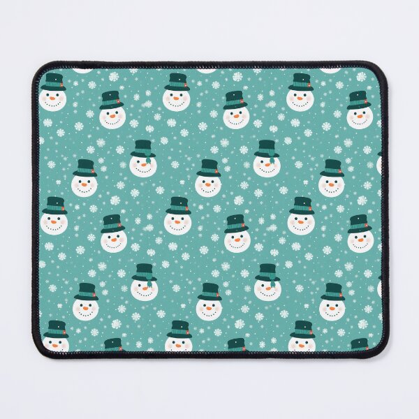 Item preview, Teal and White Cute Snowman, Composite Overlay Pattern #1 designed and sold by ARTficiallyAnon.