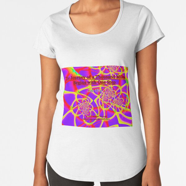 The Journey of a Thousand Miles Premium Scoop T-Shirt