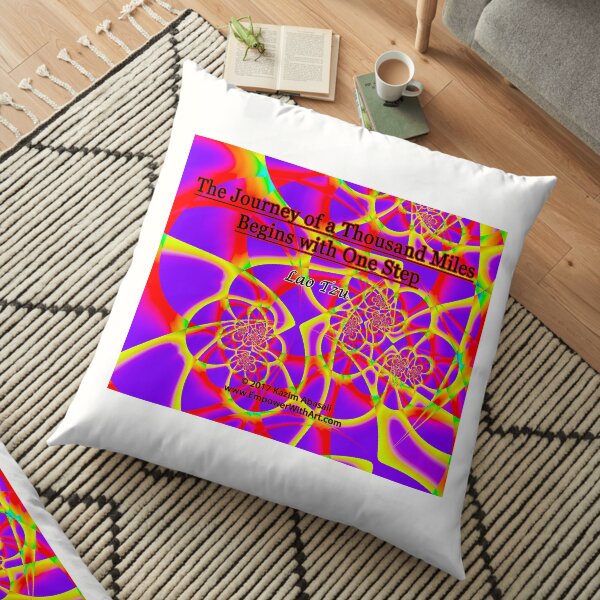 The Journey of a Thousand Miles Floor Pillow