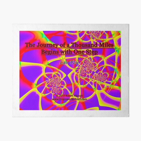 The Journey of a Thousand Miles Art Board Print