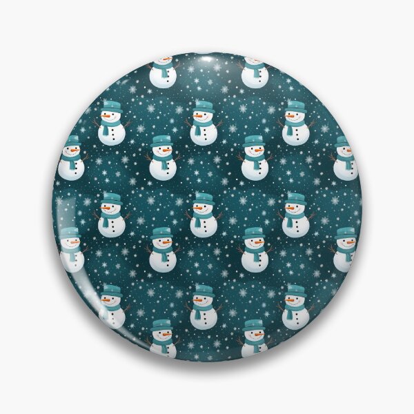 Item preview, Lindo muñeco de nieve verde azulado y blanco, patrón de superposición compuesto n.° 2 designed and sold by ARTficiallyAnon.