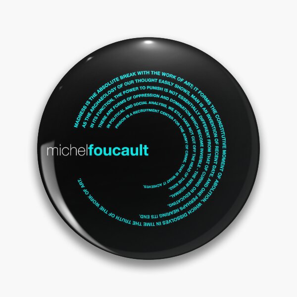 Item preview, Michel Foucault famous quotes poster [aqua] designed and sold by CMYKStudio.