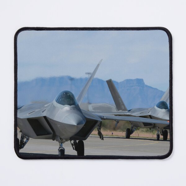 Item preview, STK109862M-A pair of F-22 Raptors taxiing on the runway. designed and sold by StocktrekImages.