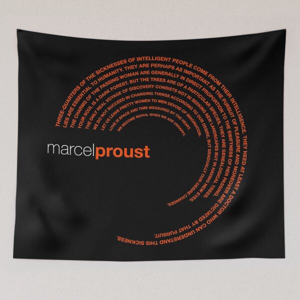 Item preview, Marcel Proust famous quotes poster [orangered] designed and sold by CMYKStudio.