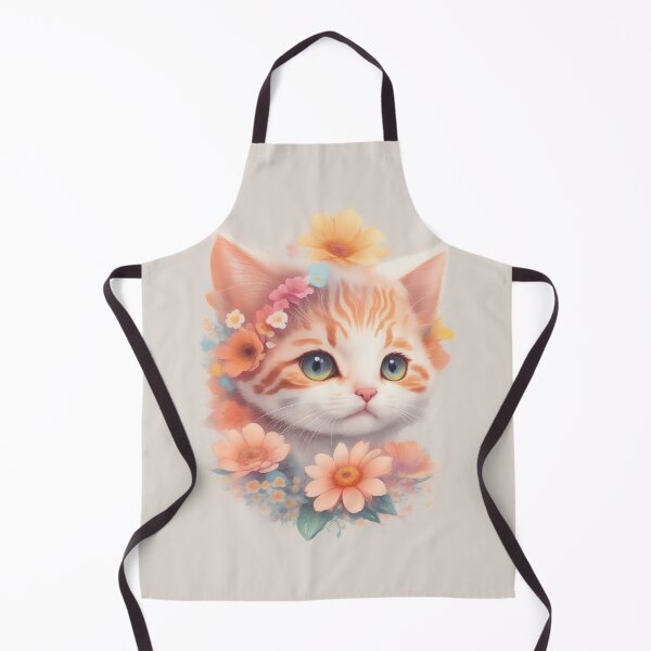 Item preview, Cute Cat with Flowers 1 designed and sold by NidADesign.