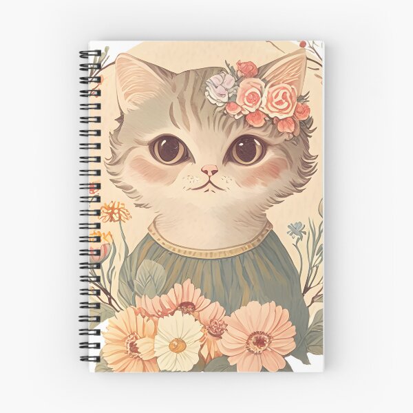 Item preview, Scrapbook vintage cat and flower designed and sold by Vinecoco.