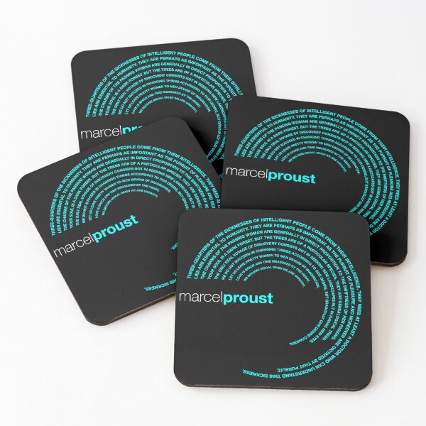 Item preview, Marcel Proust famous quotes poster [aqua] designed and sold by CMYKStudio.