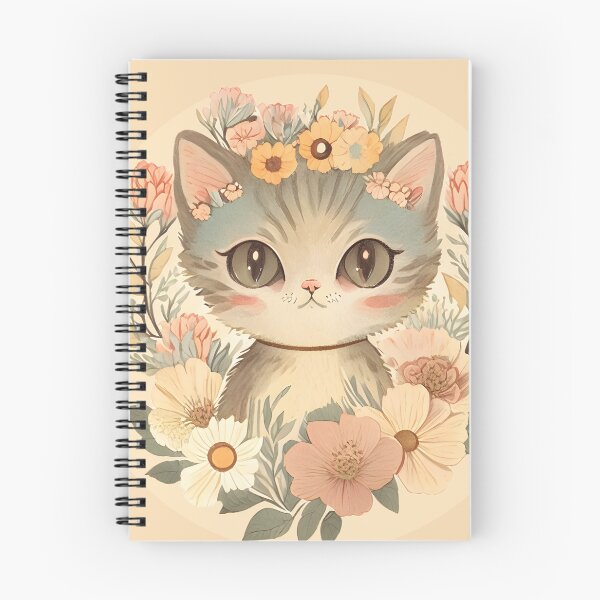 Item preview, Scrapbook vintage cat and flower designed and sold by Vinecoco.