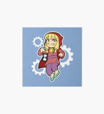 Mustache'd Girl Art Board Print