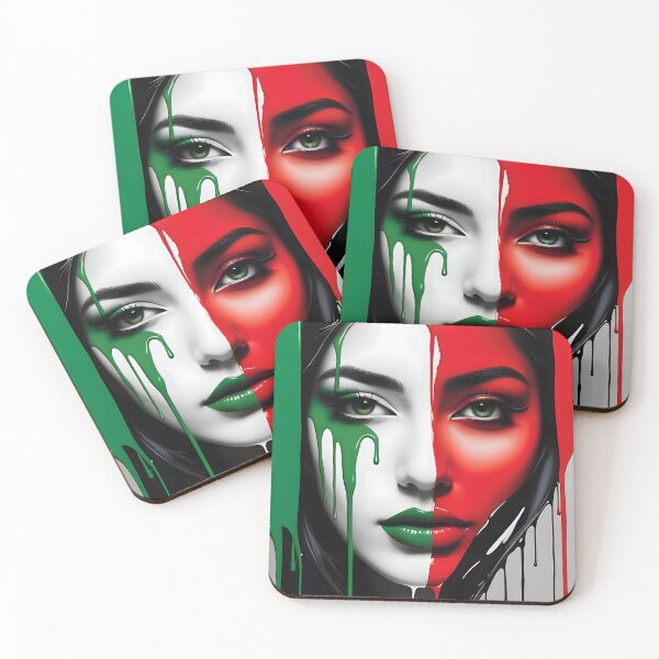 Item preview, Colors of Resilience: Flag Painted on the Canvas of Youth/ Free Palestine #5 designed and sold by PosterManiaRo.