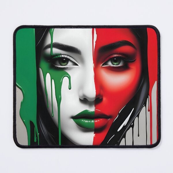 Item preview, Colors of Resilience: Flag Painted on the Canvas of Youth/ Free Palestine #5 designed and sold by PosterManiaRo.