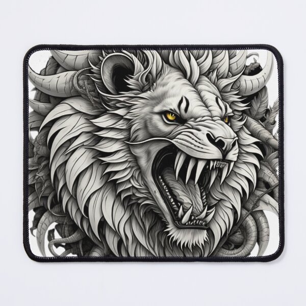 Item preview, Retro Lion Face Roaring designed and sold by risingphoenix6.