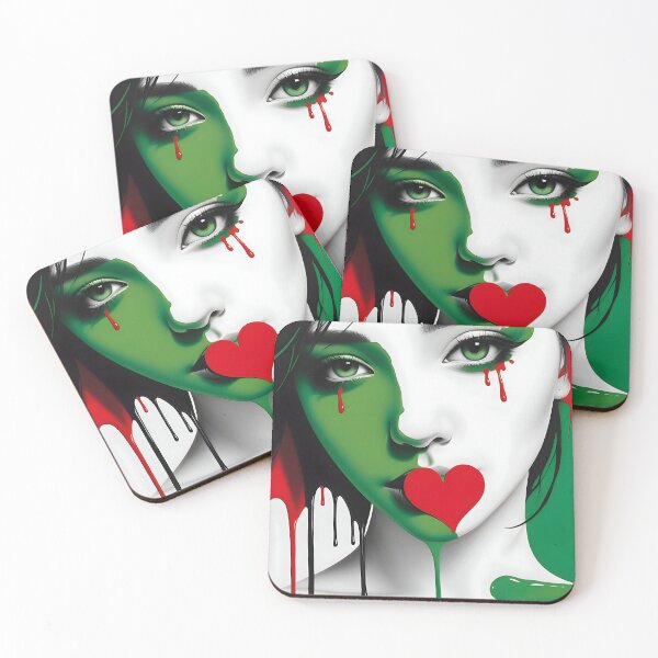 Item preview, Colors of Resilience: Flag Painted on the Canvas of Youth/ Free Palestine #6 designed and sold by PosterManiaRo.